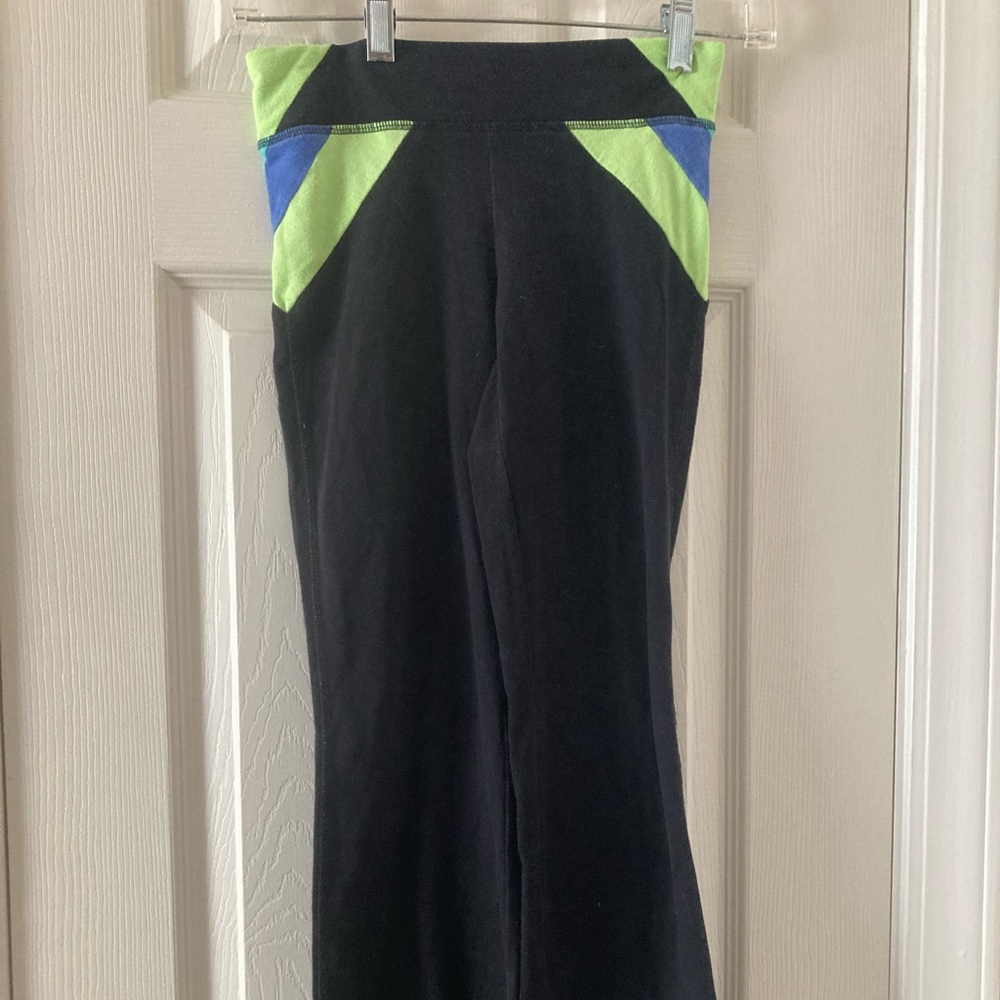 Girls Wide Leg Joggers Black Blue Green Sz Medium